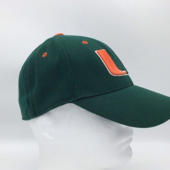 Miami UM Hurricanes green with Symbol Baseball Hat - Picture 3 of 6